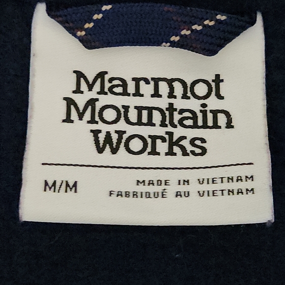 MARMOT MOUNTAIN WORKS Navy Fleece full-Zip Pullover m/m - Picture 6 of 10